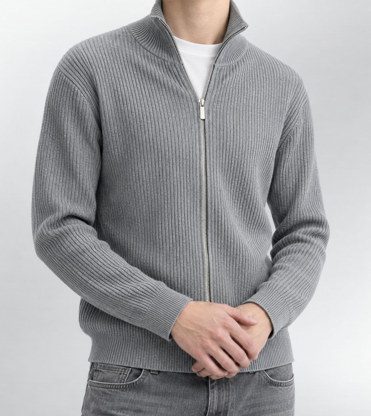 Plisé Full Zip Grey