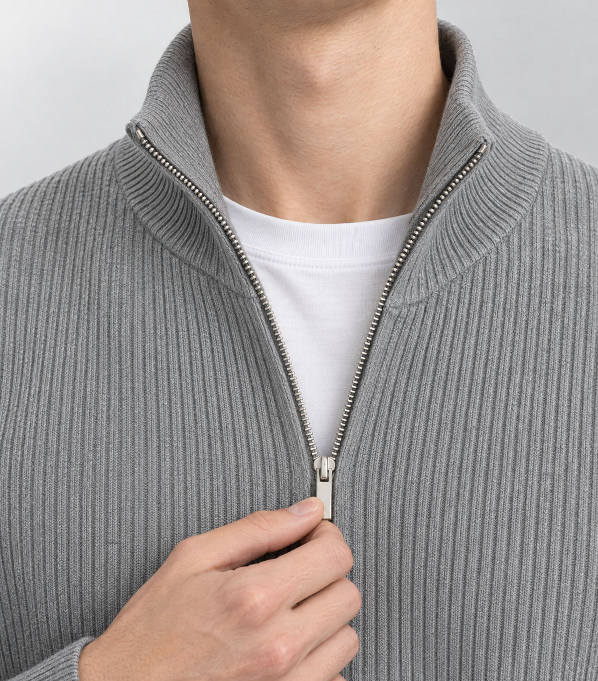 Plisé Full Zip Grey