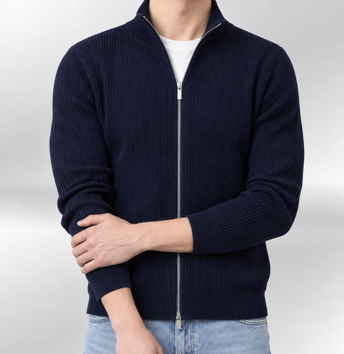 Plisé Full Zip Navy