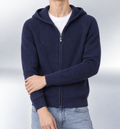 Knit Zip Hoodie Navy