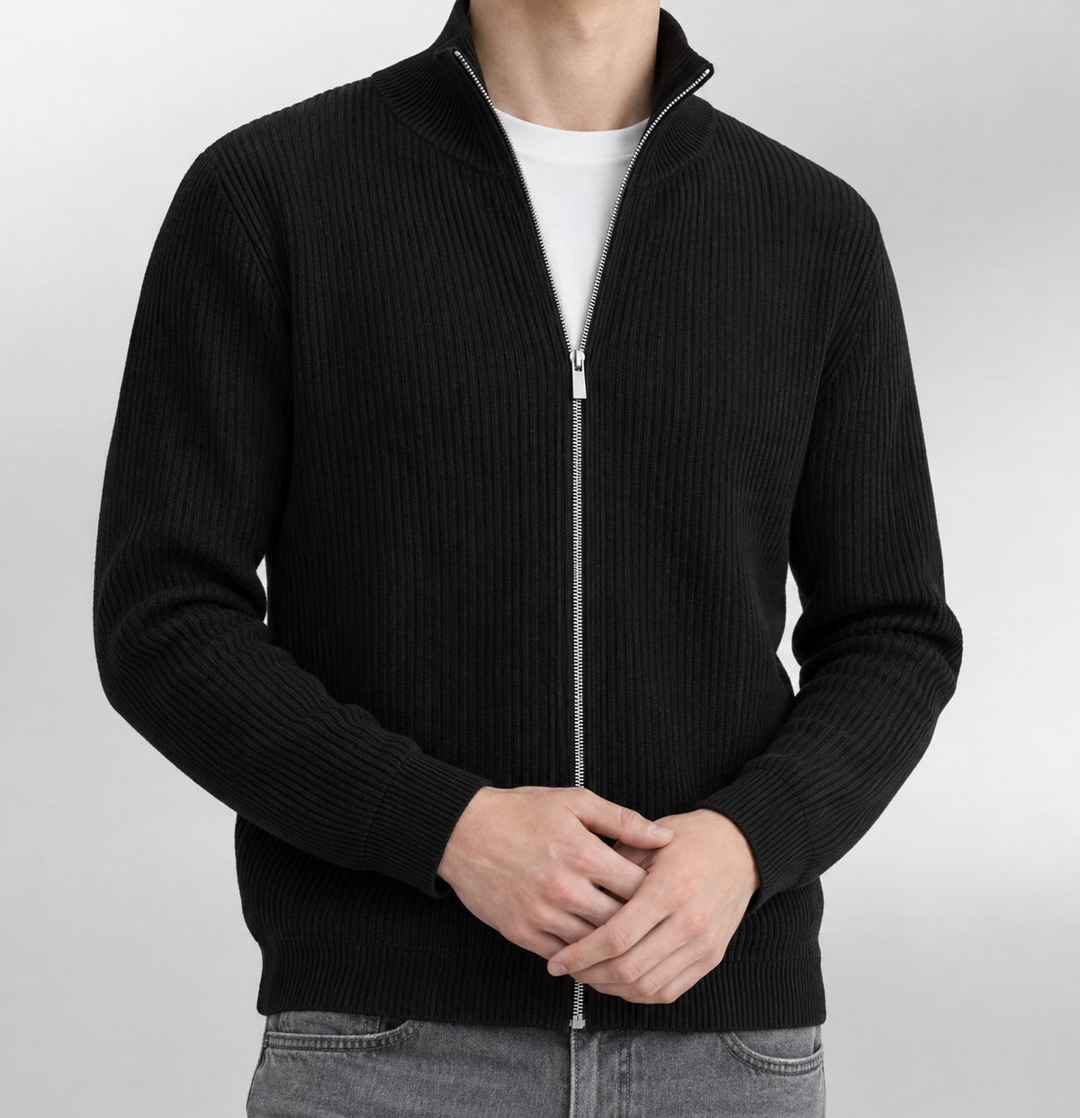 Plisé Full Zip Black