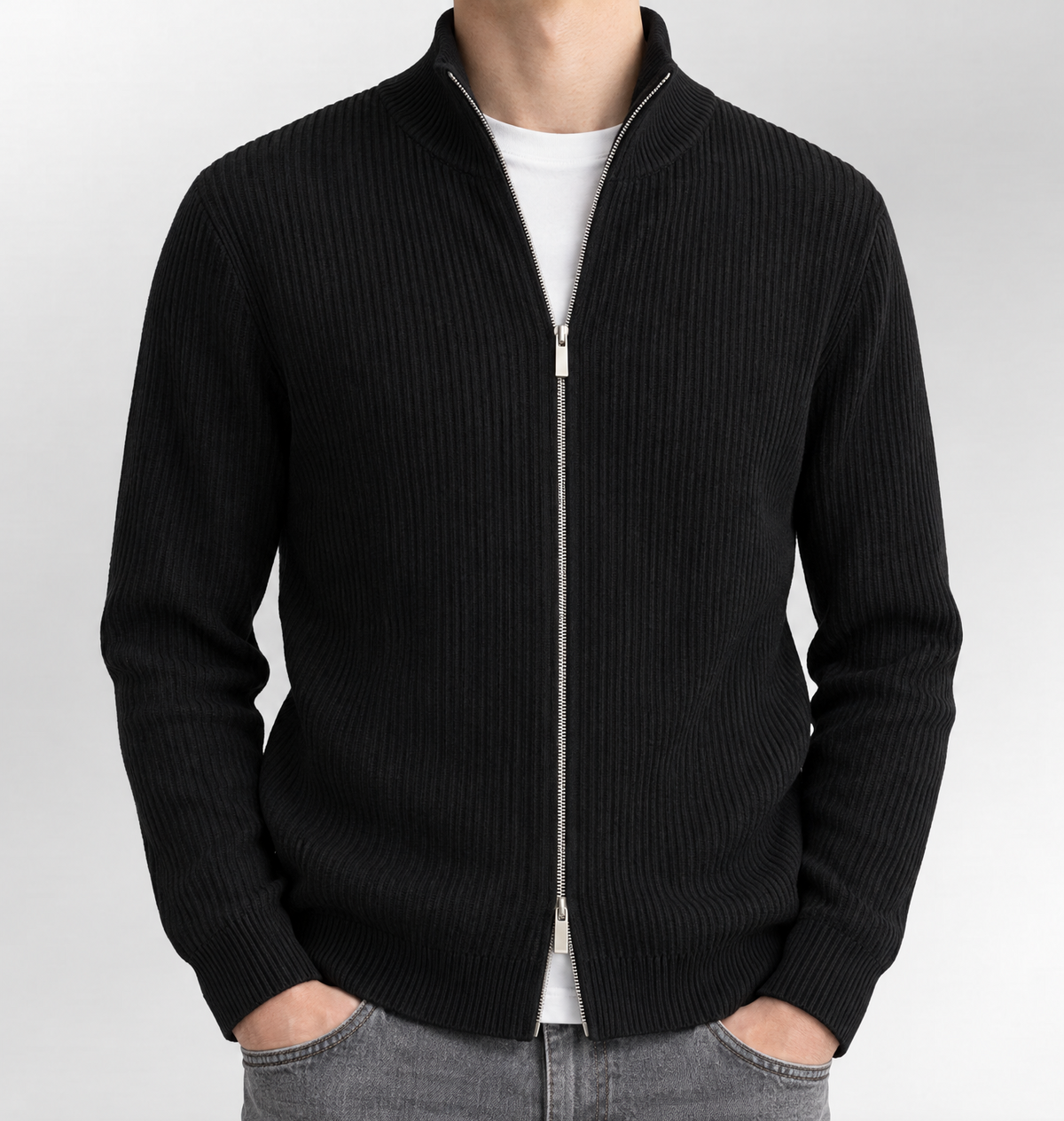 Plisé Full Zip Black