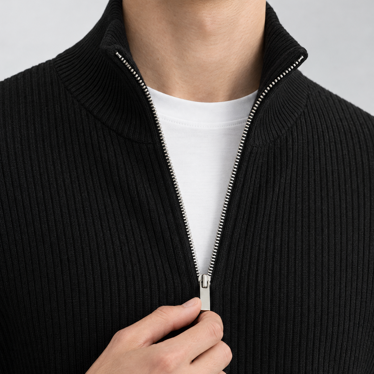 Plisé Full Zip Black