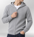 Knit Zip Hoodie Grey